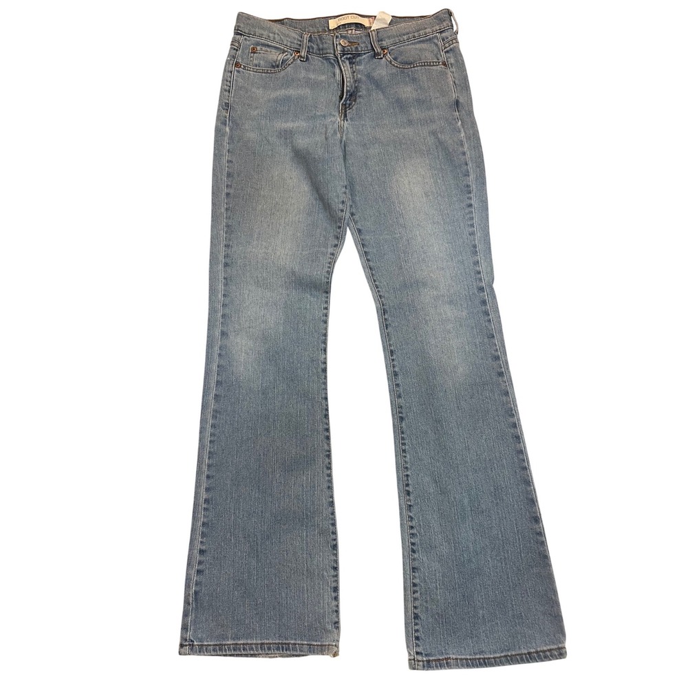Levis Womens Boot Cut Jeans Light Wash Blue Denim 515 Mid Rise Size 31x32.5